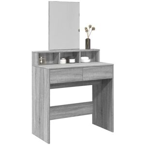 Dressing Table with Mirror Grey Sonoma 80x41x144.5 cm Vidaxl Dressing Table with Mirror Grey Sonoma 80x41x144.5 cm Vidaxl