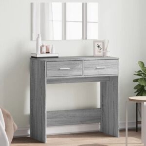 Vidaxl - Dressing Table with Mirror Grey Sonoma 80x39x80 cm Vidaxl - Dressing Table with Mirror Grey Sonoma 80x39x80 cm