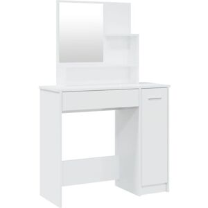 Dressing Table with Mirror High Gloss White 86.5x35x136 cm Vidaxl Dressing Table with Mirror High Gloss White 86.5x35x136 cm Vidaxl