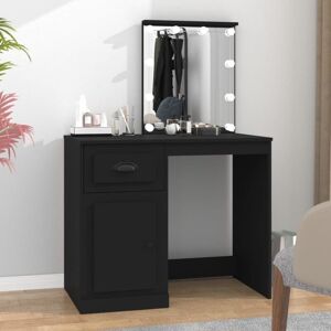 Bonnevie - Dressing Table,Vanity Table with led Black 90x50x132.5 cm Engineered Wood VSVS6822463 Bonnevie - Dressing Table,Vanity Table with led Black 90x50x132.5 cm Engineered Wood VSVS6822463