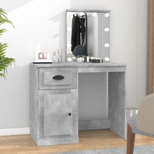 Bonnevie - Dressing Table,Vanity Table with led Concrete Grey 90x50x132.5 cm Engineered Wood VSVS6005353 Bonnevie - Dressing Table,Vanity Table with led Concrete Grey 90x50x132.5 cm Engineered Wood VSVS6005353