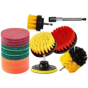 TLILY Drill Bit Set 14 Pieces Scrub Pads Cleaning Brush Woodworking Kit Sponge Power Attachments Tools 1 (Yellow) TLILY Drill Bit Set 14 Pieces Scrub Pads Cleaning Brush Woodworking Kit Sponge Power Attachments Tools 1 (Yellow)