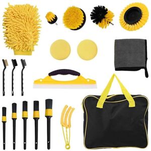 Car Cleaning Brush Set 19 pcs 19 pcs Multi Color na Vidaxl Car Cleaning Brush Set 19 pcs 19 pcs Multi Color na Vidaxl