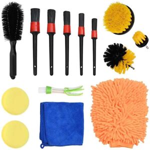 Car Cleaning Brush Set 14 pcs 14 pcs Multi Color Vidaxl Car Cleaning Brush Set 14 pcs 14 pcs Multi Color Vidaxl