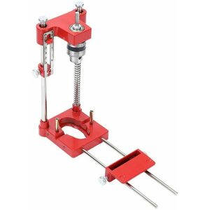 DEWDAT Drill Locator Portable Drilling Tool Guide Precision Drill Locator Steel Carpenter Woodworking Tool Model (Red) DEWDAT Drill Locator Portable Drilling Tool Guide Precision Drill Locator Steel Carpenter Woodworking Tool Model (Red)