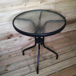 Garden Mile - Drinks Table 60cm Outdoor Occasional Table Metal Black Patio Table Round Garden Bistro Side Table Portable Garden Furniture Garden Mile - Drinks Table 60cm Outdoor Occasional Table Metal Black Patio Table Round Garden Bistro Side Table Portable Garden Furniture