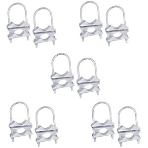 TLILY Dual Antenna Mast Clamp V-Shaped Jaw Bracket U-Bolts Hardware Pipe 10 Sets for WiFi Antenna, tv TLILY Dual Antenna Mast Clamp V-Shaped Jaw Bracket U-Bolts Hardware Pipe 10 Sets for WiFi Antenna, tv