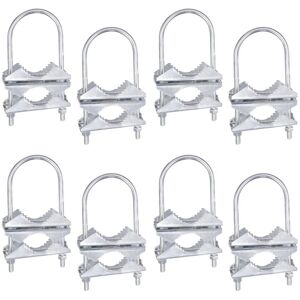 TLILY Dual Antenna Mast Clamp V-Shaped Jaw Bracket U-Bolts Hardware Pipe 8 Sets for WiFi Antenna, TV TLILY Dual Antenna Mast Clamp V-Shaped Jaw Bracket U-Bolts Hardware Pipe 8 Sets for WiFi Antenna, TV