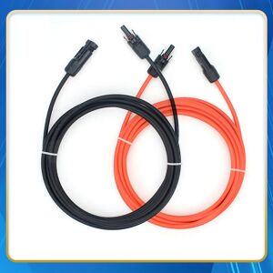 SHUNLI Dual Color Solar Panel Extension Cable with MC4 Connector, Red + Black Pair 4m Each, 14AWG SHUNLI Dual Color Solar Panel Extension Cable with MC4 Connector, Red + Black Pair 4m Each, 14AWG