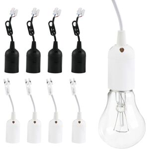 Aougo - E27 Lamp Holders, 8 Pcs Lamp Holder Socket, Plastic Bulb Base with Cable, for Office Kitchens, Plant Growth Lighting and Aquarium Light Aougo - E27 Lamp Holders, 8 Pcs Lamp Holder Socket, Plastic Bulb Base with Cable, for Office Kitchens, Plant Growth Lighting and Aquarium Light