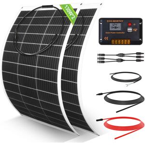 Eco-worthy - 260W Solar Flexible Panel Basic Kit with 30A Controller for Caravan, Boat, Boat, Home Eco-worthy - 260W Solar Flexible Panel Basic Kit with 30A Controller for Caravan, Boat, Boat, Home