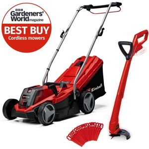 Einhell - Cordless 18v Lawnmower 33cm Cut Brushless + Grass Trimmer Bare Tools Einhell - Cordless 18v Lawnmower 33cm Cut Brushless + Grass Trimmer Bare Tools