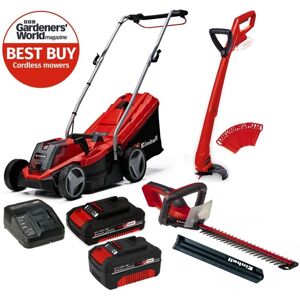Einhell Cordless 18v Lawnmower 33cm Cut Brushless + Grass Trimmer + Hedge Cutter Einhell Cordless 18v Lawnmower 33cm Cut Brushless + Grass Trimmer + Hedge Cutter