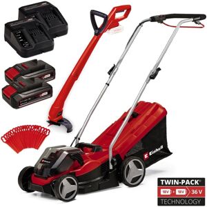 Einhell - Cordless 36v Lawnmower 33cm Cut Brushless + Grass Trimmer 2x Batteries Einhell - Cordless 36v Lawnmower 33cm Cut Brushless + Grass Trimmer 2x Batteries