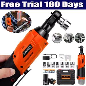 Dayplus - Electric Cordless 3/8'' 12V Right Ratchet Angle Wrench & 2 Battery +7PCS Sockets Dayplus - Electric Cordless 3/8'' 12V Right Ratchet Angle Wrench & 2 Battery +7PCS Sockets
