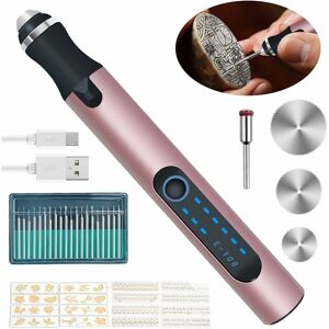 TINOR Electric Engraver Pen, Engraving Carve Tool, Cordless Mini Engraver Pen, Multifunctional Engraver Pen, DIY Rotary Tool, for Jewelry Metal Glass Stone TINOR Electric Engraver Pen, Engraving Carve Tool, Cordless Mini Engraver Pen, Multifunctional Engraver Pen, DIY Rotary Tool, for Jewelry Metal Glass Stone