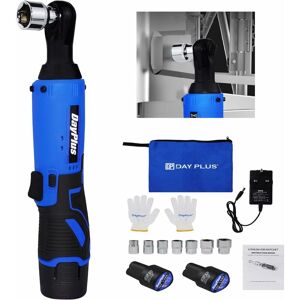 Briefness - Electric Ratchet Wrench Cordless Ratchet Wrench with 2300RPM 3/8' Output Shaft, 7 Sockets Compact Right Angle Wrench diy Tool Ratchet Briefness - Electric Ratchet Wrench Cordless Ratchet Wrench with 2300RPM 3/8' Output Shaft, 7 Sockets Compact Right Angle Wrench diy Tool Ratchet