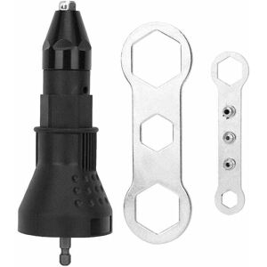 SOLEIL Electric Rivet Gun, Professional Rivet Gun, Riveting Adapter for Cordless Drill, Rivet Gun Nut Setter Kit Designed for Rivets (Black) SOLEIL Electric Rivet Gun, Professional Rivet Gun, Riveting Adapter for Cordless Drill, Rivet Gun Nut Setter Kit Designed for Rivets (Black)