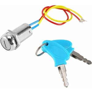 Linghhang - Electric Scooter Ignition Switch 2 Pin Key Switch Starter Switch Ignition Switch with Key for atv Moped Kart Electric Scooter Linghhang - Electric Scooter Ignition Switch 2 Pin Key Switch Starter Switch Ignition Switch with Key for atv Moped Kart Electric Scooter