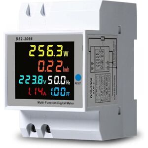 CYSLMUK Electricity Meter Consumption,100A 6 In1 Din Rail 220V Voltage Current Power Frequency Factor Meter,AC40-300V Built-in ct CYSLMUK Electricity Meter Consumption,100A 6 In1 Din Rail 220V Voltage Current Power Frequency Factor Meter,AC40-300V Built-in ct