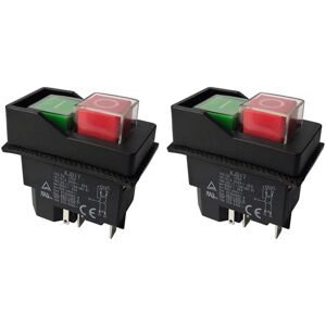 Tlily - KJD17 220V 5 Pins Electromagnetic Push Button Switches for Garden Tools - 2 pcs Tlily - KJD17 220V 5 Pins Electromagnetic Push Button Switches for Garden Tools - 2 pcs