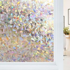 LINGHHANG Electrostatic Window Film with Rainbow Effect, 45x200cm, Decorative Privacy Window Film, 3D Anti-UV Window Film, Ideal Blackout Window Film LINGHHANG Electrostatic Window Film with Rainbow Effect, 45x200cm, Decorative Privacy Window Film, 3D Anti-UV Window Film, Ideal Blackout Window Film