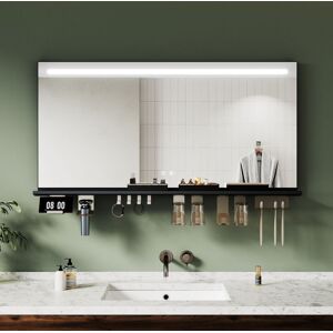 ELEGANT 1200x600 Bathroom LED Mirrors with Anti-Fog Storage Shelf, Dimmable 3-Color Lighting and Touch Switch Butto ELEGANT 1200x600 Bathroom LED Mirrors with Anti-Fog Storage Shelf, Dimmable 3-Color Lighting and Touch Switch Butto
