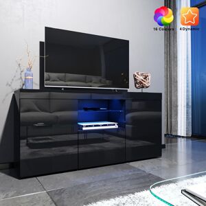 ELEGANT 1350mm Modern High Gloss TV Unit Stand with LED Ambient Light for Living Room and Bedroom with Storage Furniture for 32 40 43 50 52 inch 4k ELEGANT 1350mm Modern High Gloss TV Unit Stand with LED Ambient Light for Living Room and Bedroom with Storage Furniture for 32 40 43 50 52 inch 4k