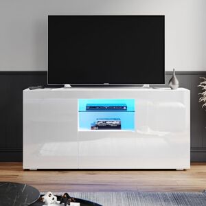 ELEGANT 1350mm Modern High Gloss TV Unit Stand with LED Ambient Light for Living Room and Bedroom with Storage Furniture for 32 40 43 50 52 inch 4k ELEGANT 1350mm Modern High Gloss TV Unit Stand with LED Ambient Light for Living Room and Bedroom with Storage Furniture for 32 40 43 50 52 inch 4k
