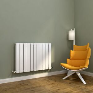 Elegant - 600x836mm Horizontal Designer Double Flat Panel Column Radiator White Central Heating with Thermostatic Radiator Valves Elegant - 600x836mm Horizontal Designer Double Flat Panel Column Radiator White Central Heating with Thermostatic Radiator Valves