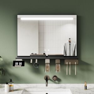ELEGANT 700x500 Bathroom LED Mirrors with Anti-Fog Storage Shelf, Dimmable 3-Color Lighting and Touch Switch Butto ELEGANT 700x500 Bathroom LED Mirrors with Anti-Fog Storage Shelf, Dimmable 3-Color Lighting and Touch Switch Butto