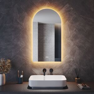 ELEGANT Bathroom LED Mirror with Shaver Socket Anti-Fog and 3 Lighting Modes, Arch 900x500mm ELEGANT Bathroom LED Mirror with Shaver Socket Anti-Fog and 3 Lighting Modes, Arch 900x500mm