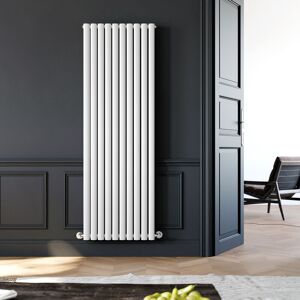 Elegant - Designer Vertical Column Radiators Oval Panel 1800 x 590 mm White Double Central Heating Elegant - Designer Vertical Column Radiators Oval Panel 1800 x 590 mm White Double Central Heating
