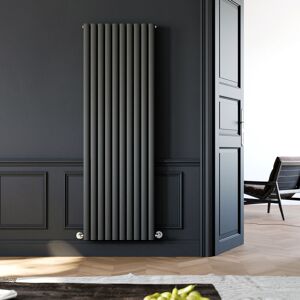 Elegant - Designer Vertical Column Radiators Oval Panel 1800 x 590 mm Anthracite Double Central Heating Elegant - Designer Vertical Column Radiators Oval Panel 1800 x 590 mm Anthracite Double Central Heating