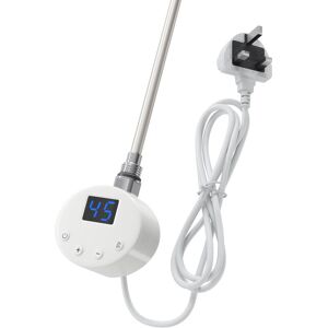 Smart Thermostatic Electric Heating Element for Towel Rails and Radiators with led Temperature Display White 800W - Elegant Smart Thermostatic Electric Heating Element for Towel Rails and Radiators with led Temperature Display White 800W - Elegant