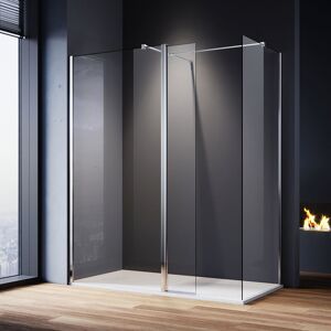 Walk in Shower Door 1100mm Bathroom Cabin 800mm Side Panel 300mm Flipper Shower Screen - Elegant Walk in Shower Door 1100mm Bathroom Cabin 800mm Side Panel 300mm Flipper Shower Screen - Elegant