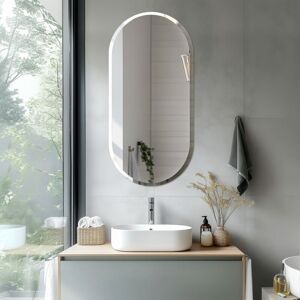 Luvodi - Ellipse Bathroom Mirror Wall Mounted Modern Stylish Design with Contemporary Bevelled Edges - 60cm w x 120cm h Luvodi - Ellipse Bathroom Mirror Wall Mounted Modern Stylish Design with Contemporary Bevelled Edges - 60cm w x 120cm h