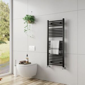 EMKE Heated Towel Rail Straight Black Towel Warmer 1200x500mm Central Heating Radiators for Bathroom Kitchen EMKE Heated Towel Rail Straight Black Towel Warmer 1200x500mm Central Heating Radiators for Bathroom Kitchen