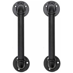 SERBIA Ensemble de 2 Industriel Tuyau Poignée deTraction de Porte, Barre D'appui, Poignées de Porte de Grange, Antique Rustique En Fonte Pour Rampe, SERBIA Ensemble de 2 Industriel Tuyau Poignée deTraction de Porte, Barre D'appui, Poignées de Porte de Grange, Antique Rustique En Fonte Pour Rampe,