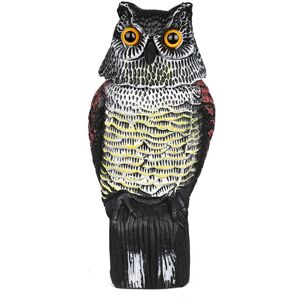 TONCHEAN Espantapájaros búho para jardín y exterior – ahuyenta palomas y pájaros – sin pilas – gira la cabeza con el viento TONCHEAN Espantapájaros búho para jardín y exterior – ahuyenta palomas y pájaros – sin pilas – gira la cabeza con el viento