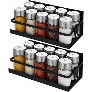 Readcly - magnetic fridge shelf, 2 Pieces Magnetic Spice Rack, Wall Mounted Spice Rack, Spice Holder Space Saving Organizer for Kitchen (Black) Readcly - magnetic fridge shelf, 2 Pieces Magnetic Spice Rack, Wall Mounted Spice Rack, Spice Holder Space Saving Organizer for Kitchen (Black)