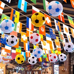 COOCHEER European Football League Decoration Set/9.5m 24 Nations Chain Flags 5pcs Inflatable Football Suitable for Home Garden Bar Olympic Football Party COOCHEER European Football League Decoration Set/9.5m 24 Nations Chain Flags 5pcs Inflatable Football Suitable for Home Garden Bar Olympic Football Party