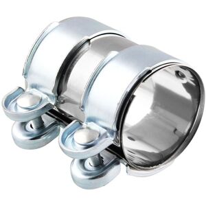 WOIYIC Exhaust Clamp, Stainless Steel Exhaust Band Clamp 2.5 Inch Muffler Pipe Clamp Durable and Lightweight Car Auto Pipe Connector WOIYIC Exhaust Clamp, Stainless Steel Exhaust Band Clamp 2.5 Inch Muffler Pipe Clamp Durable and Lightweight Car Auto Pipe Connector