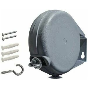 Fuhuida Trading - Extendable Clothesline, Up To 40 Feet Long, Holds 30 Pounds (Grey) Fuhuida Trading - Extendable Clothesline, Up To 40 Feet Long, Holds 30 Pounds (Grey)