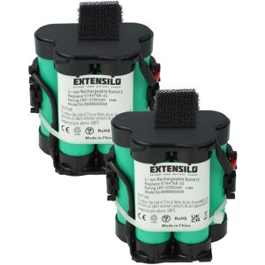 EXTENSILO 2x Battery Compatible with McCulloch R800 R1000 Lawn Mower - Battery EXTENSILO 2x Battery Compatible with McCulloch R800 R1000 Lawn Mower - Battery