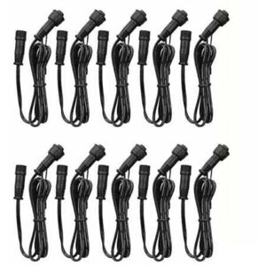 TOOLIVE Extension Cable, 10 Pack, For LED Recessed Spotlights, Waterproof IP67, 1M / 3.3Ft, 2Pin, with Male and Female Connectors TOOLIVE Extension Cable, 10 Pack, For LED Recessed Spotlights, Waterproof IP67, 1M / 3.3Ft, 2Pin, with Male and Female Connectors