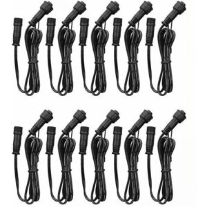 Cyslmuk - Extension Cable, 10 Pack, For led Recessed Spotlights, Waterproof IP67, 1M / 3.3Ft, 2Pin, with Male and Female Connectors Cyslmuk - Extension Cable, 10 Pack, For led Recessed Spotlights, Waterproof IP67, 1M / 3.3Ft, 2Pin, with Male and Female Connectors