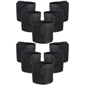 TLILY Fabric Pots Container, 10 Plant Grow Bags 3 Gallon, Fabric Containers with Strap Handles for Potato, Flower, Gardening Supplies TLILY Fabric Pots Container, 10 Plant Grow Bags 3 Gallon, Fabric Containers with Strap Handles for Potato, Flower, Gardening Supplies