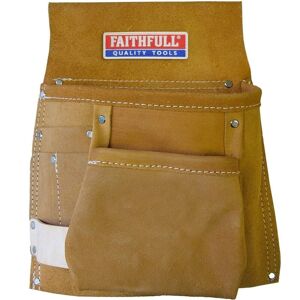 Faithfull FAISTNP2 Heavy-Duty Leather Tool & Nail Pouch Faithfull FAISTNP2 Heavy-Duty Leather Tool & Nail Pouch