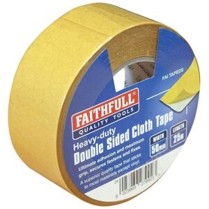Faithfull - 01345025TB Heavy-Duty Double-Sided Tape 50mm x 25m faitapeds Faithfull - 01345025TB Heavy-Duty Double-Sided Tape 50mm x 25m faitapeds